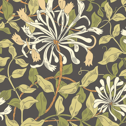 Hoopla Walls Honeysuckle Leaf Trail Wallpaper