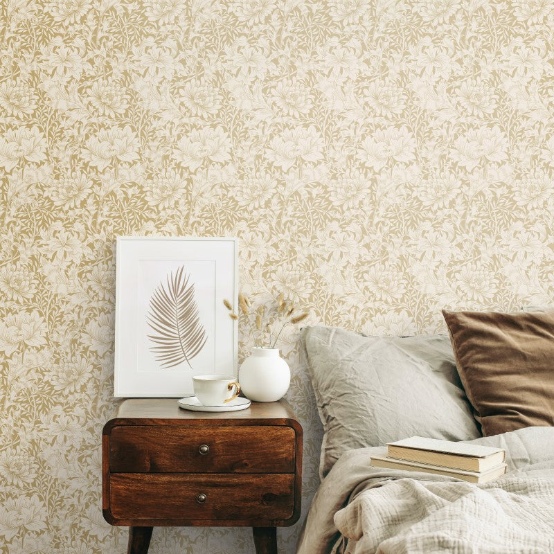 Hoopla Chrysanthemum Neutral Bedroom