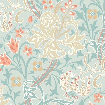 Hoopla Walls Lily Ogee Wallpaper