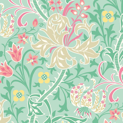 Hoopla Walls Lily Ogee Wallpaper