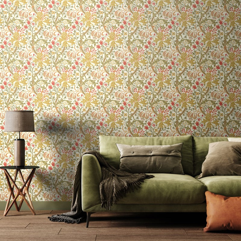 Hoopla Walls Lily Ogee Wallpaper