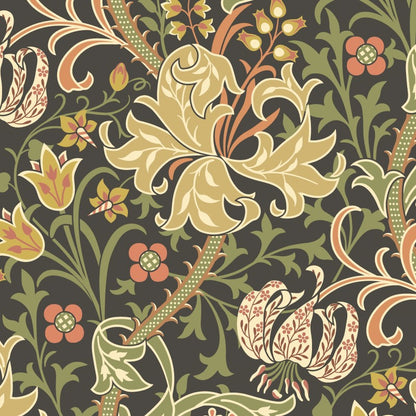 Hoopla Walls Lily Ogee Wallpaper