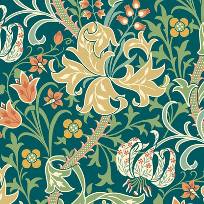 Hoopla Walls Lily Ogee Wallpaper