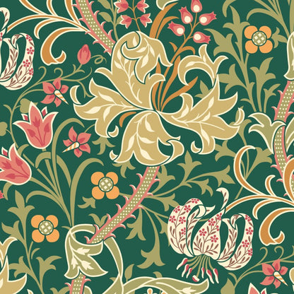Hoopla Walls Lily Ogee Wallpaper