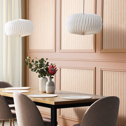 Hoopla Walls Ditsy Leaf Stripe Wallpaper