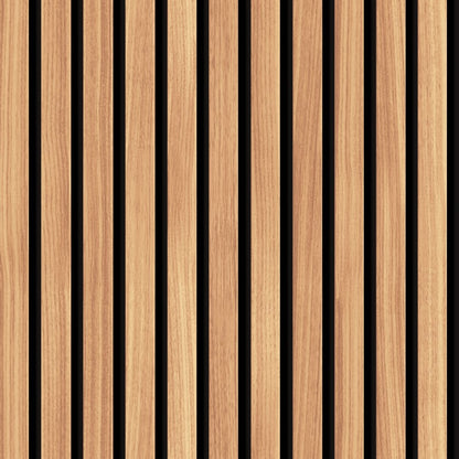 Hoopla Walls Wood Slat Wallpaper