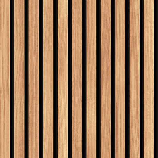 Hoopla Walls Wood Slat Wallpaper