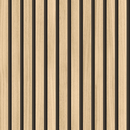 Hoopla Walls Wood Slat Wallpaper