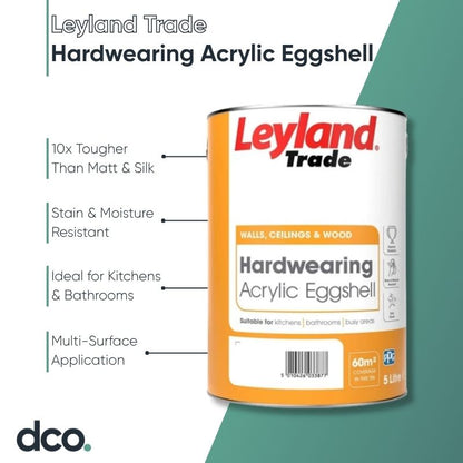 Leyland Trade Hardwearing Acrylic Eggshell - Colour Match