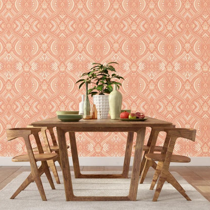 Hoopla Walls Ogee Damask Wallpaper
