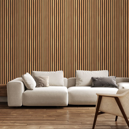 Hoopla Walls Wood Slat Wallpaper