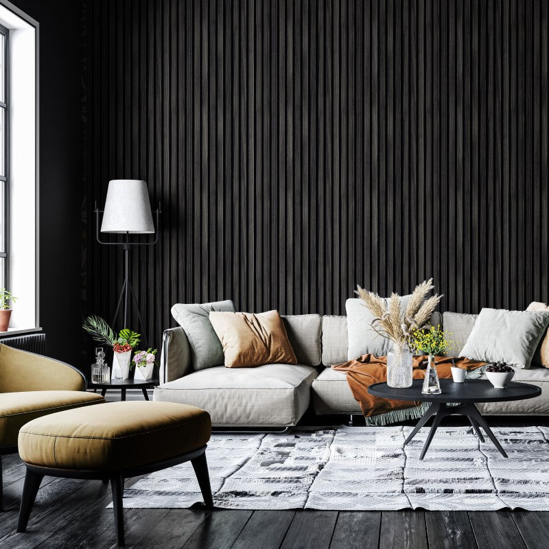 Hoopla Walls Wood Slat Wallpaper