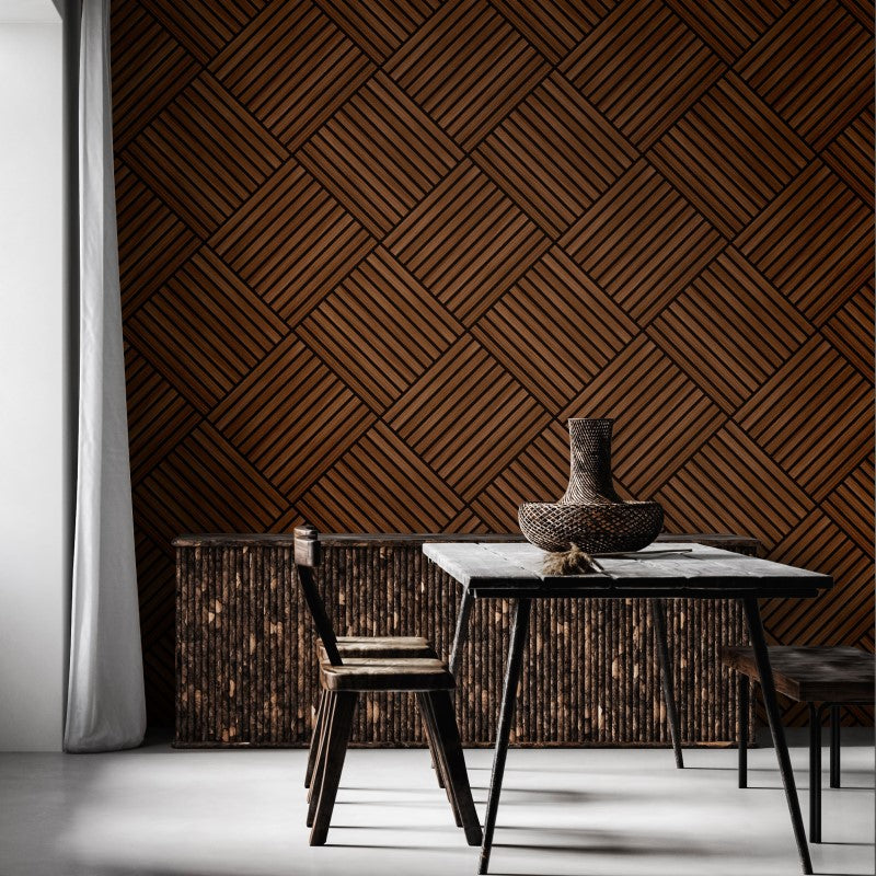 Hoopla Walls Diamond Slat Large Wallpaper