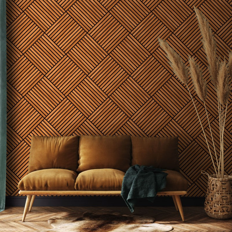 Hoopla Walls Diamond Slat Large Wallpaper