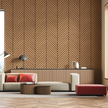 Hoopla Walls Chevron Slat Wallpaper