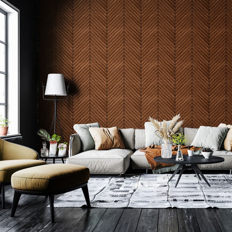 Hoopla Walls Chevron Slat Wallpaper
