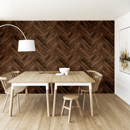 Hoopla Walls Parquet Wood Effect Wallpaper