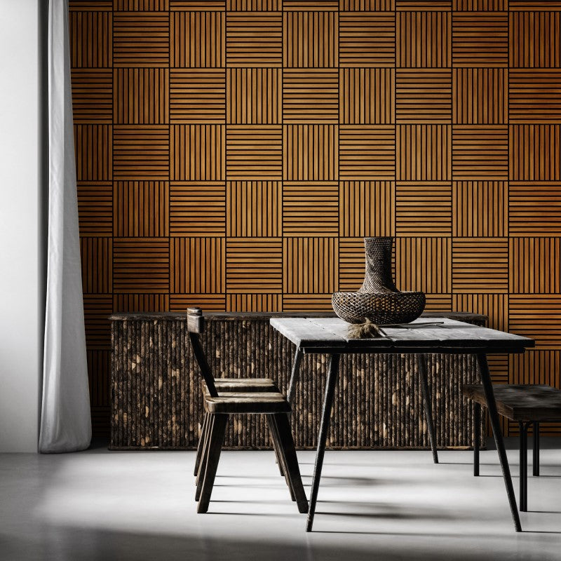 Hoopla Walls Square Slat Wallpaper