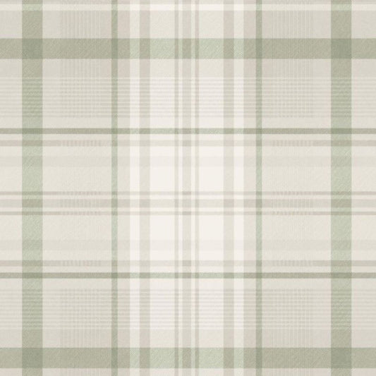 Kirkham Check Wallpaper - Green Sample