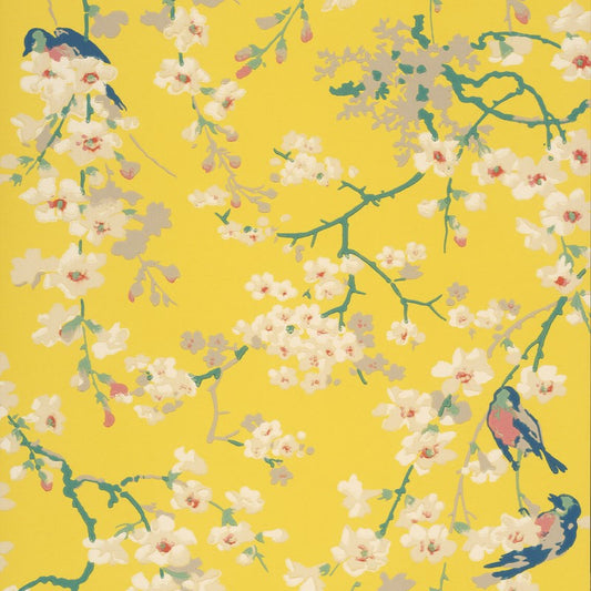 Little Greene Massingberd Blossom Wallpaper Sample - Yellow