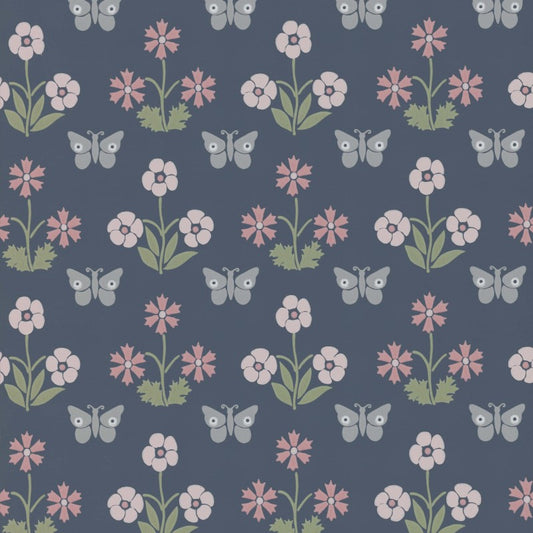 Little Greene Burges Butterfly Wallpaper