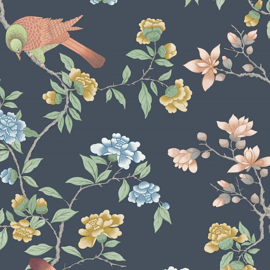 Little Greene Aderyn Wallpaper Sample - Hicks' Blue