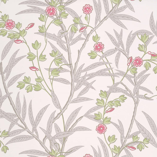 Little Greene Bamboo Floral Wallpaper Sample - Leather