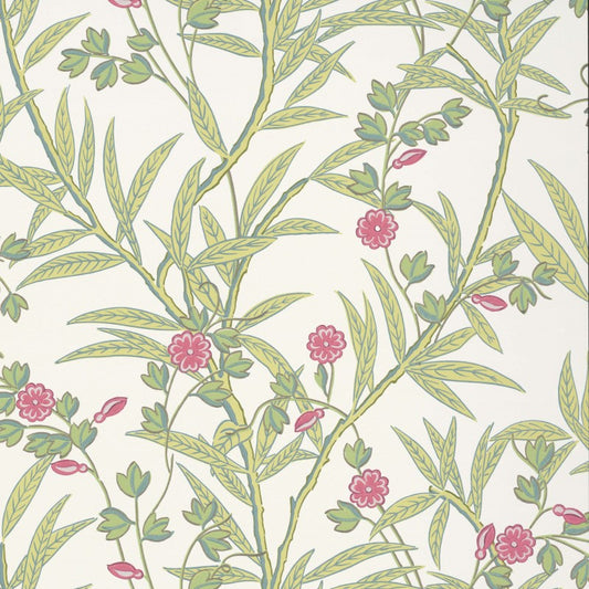 Little Greene Bamboo Floral Wallpaper Sample - Mischief