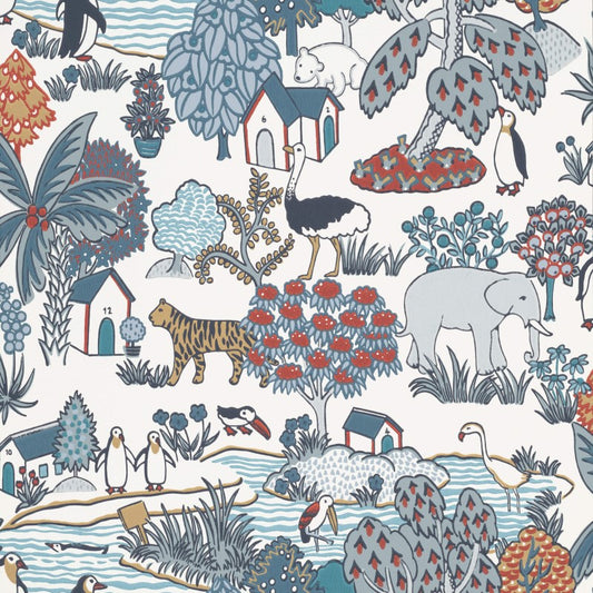 Little Greene Animal Kingdom Wallpaper Sample - Bassoon