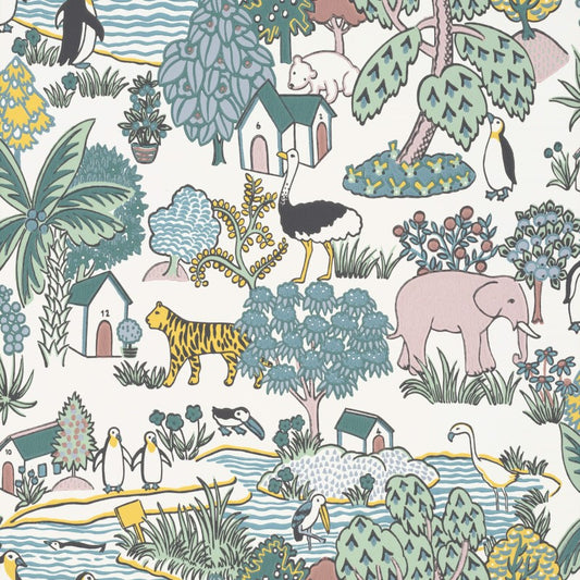 Little Greene Animal Kingdom Wallpaper Sample - Florence