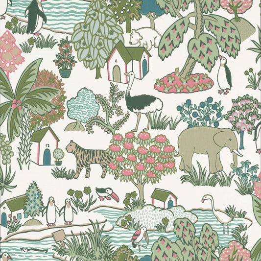 Little Greene Animal Kingdom Wallpaper Sample - Puck
