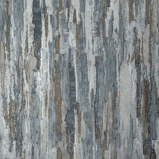 Gianni Textured Plain Wallpaper Blue Grey Sample