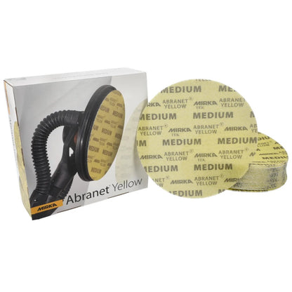 Mirka Abranet Yellow 225mm Sanding Discs (Box of 20)
