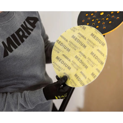 Mirka Abranet Yellow 225mm Sanding Discs (Box of 20)