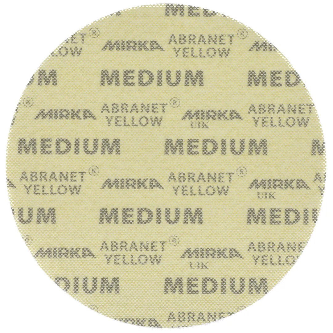 Mirka Abranet Yellow 225mm Sanding Discs (Box of 20)