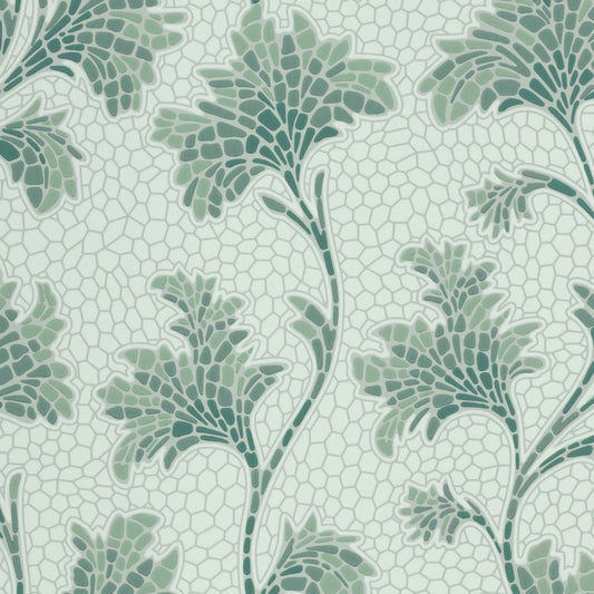 Little Greene Mosaic Trail Wallpaper Sample - Aquamarine