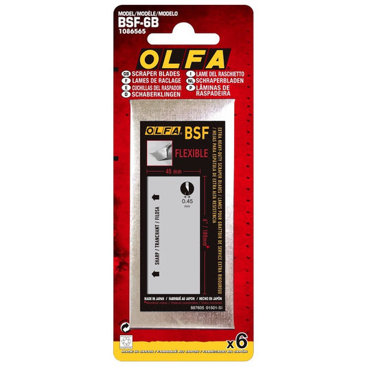 Olfa Flexible Scraper Blades - OLF/BSF6B (Pack of 6)