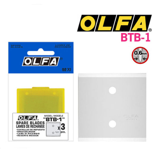 Olfa 43mm Spare Blades for BTC-1 Scraper BTB-1 (Pack of 3)