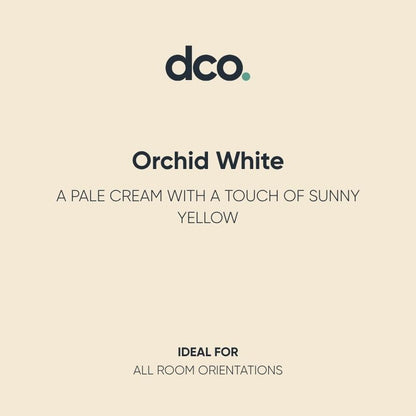 Orchid White -  A pale cream with yellow undertones