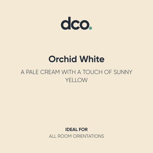 Orchid White -  A pale cream with yellow undertones