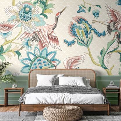 Origin Cranes In Flight Wall Mural