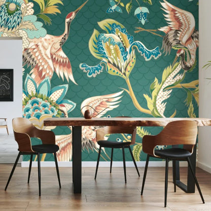 Origin Cranes In Flight Wall Mural