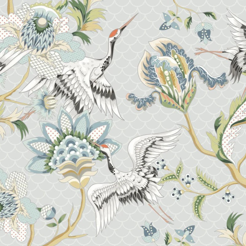 Origin Cranes In Flight Wall Mural
