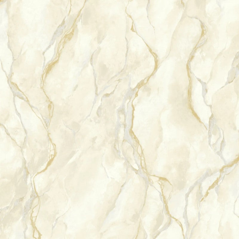 Pandora Marble Effect Wallpaper Champagne Sample