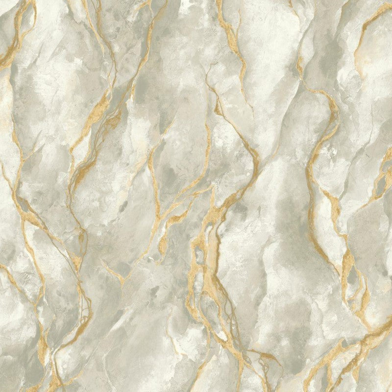Pandora Marble Effect Wallpaper Grey/Gold Sample