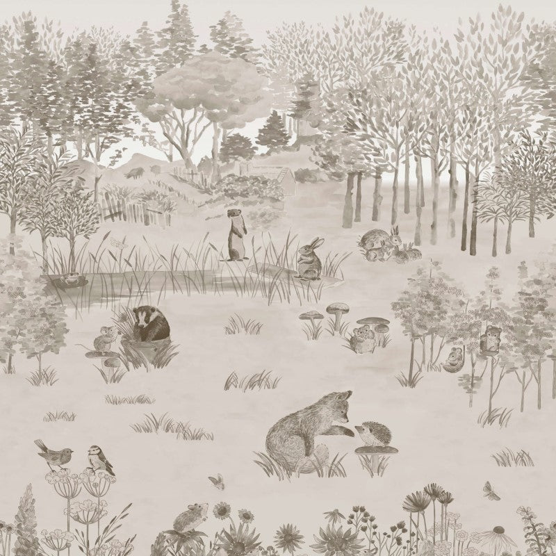 Little Greene Potter's Woodland Mural Wallpaper