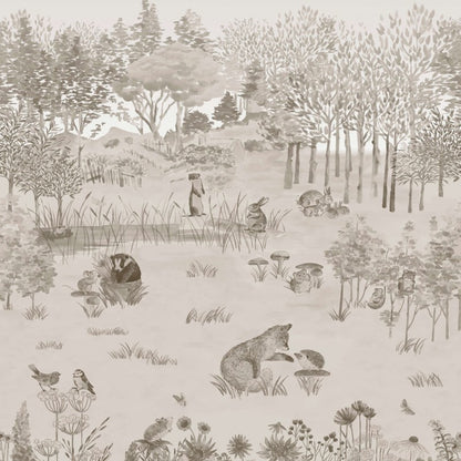 Little Greene Potter's Woodland Mural Wallpaper
