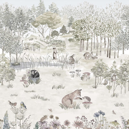 Little Greene Potter's Woodland Mural Wallpaper