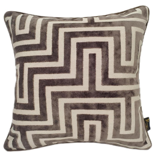 Malini Amazing Choc Brown Geometric Cushion