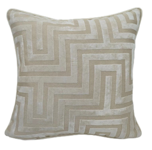 Malini Amazing Ivory Geometric Cushion
